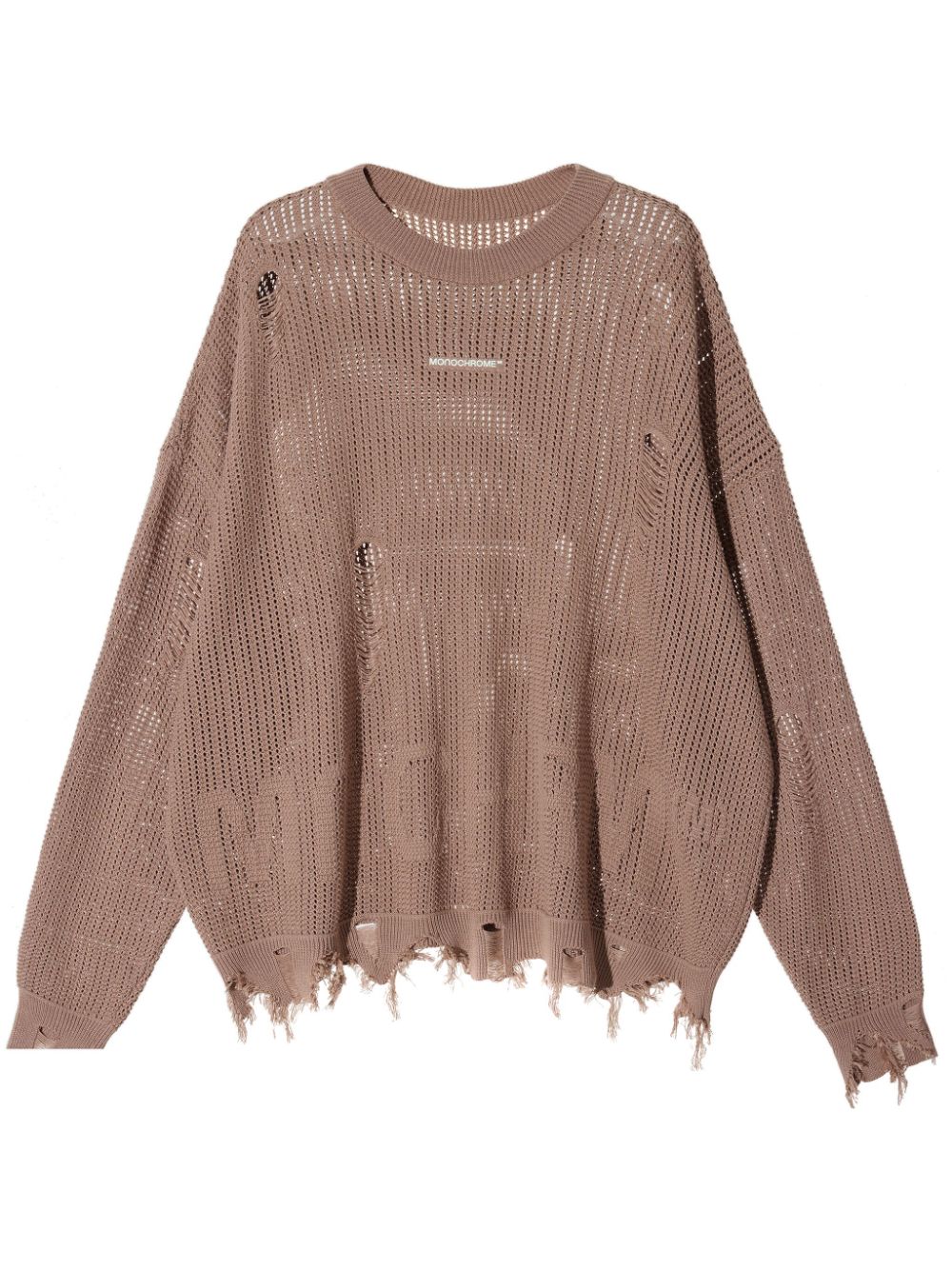 MONOCHROME ripped detailing sweatshirt - Neutrals von MONOCHROME