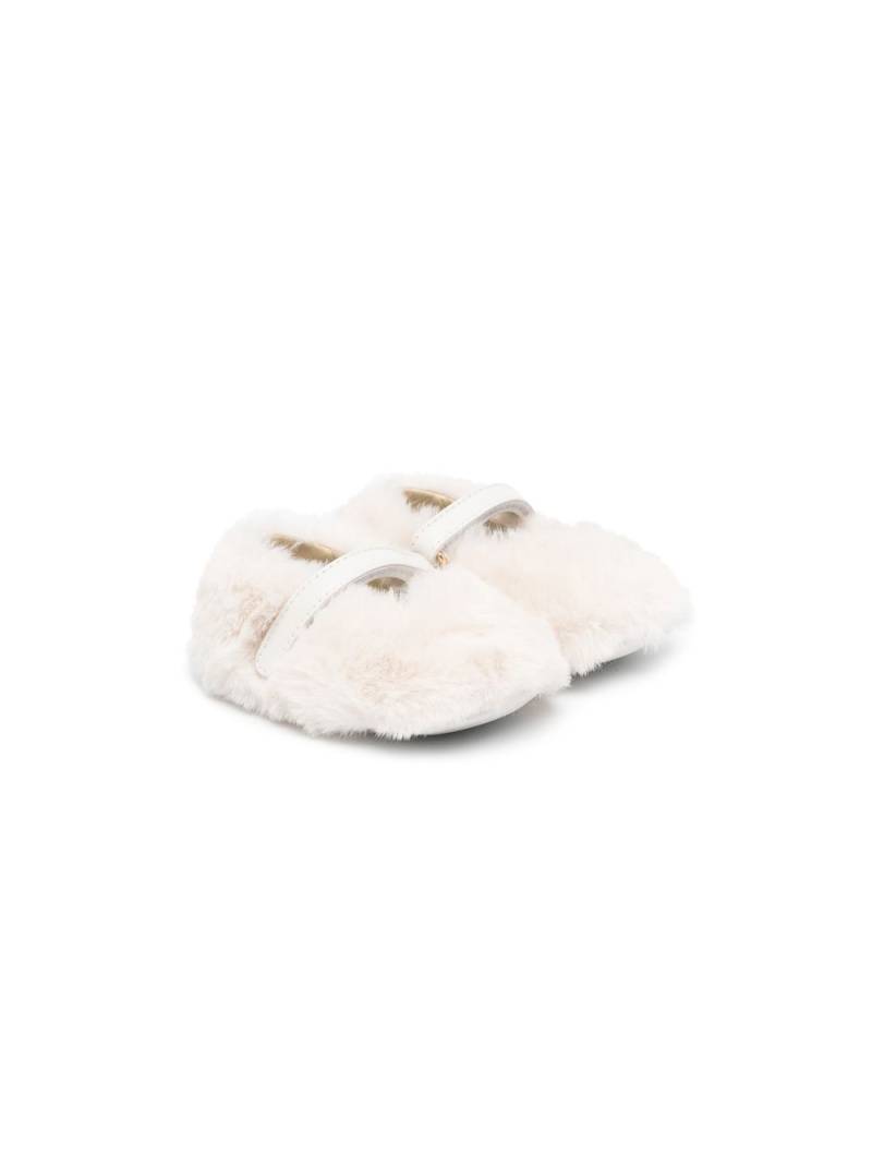 MONTELPARE TRADITION faux-fur touch-strap shoes - Neutrals von MONTELPARE TRADITION