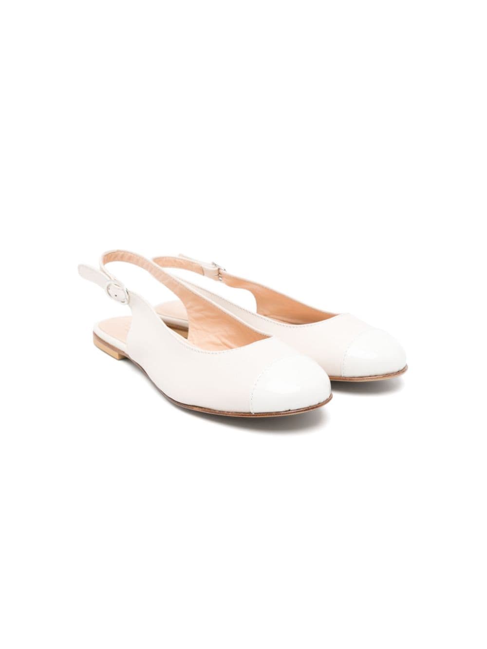 MONTELPARE TRADITION panelled leather ballerina shoes - Neutrals von MONTELPARE TRADITION