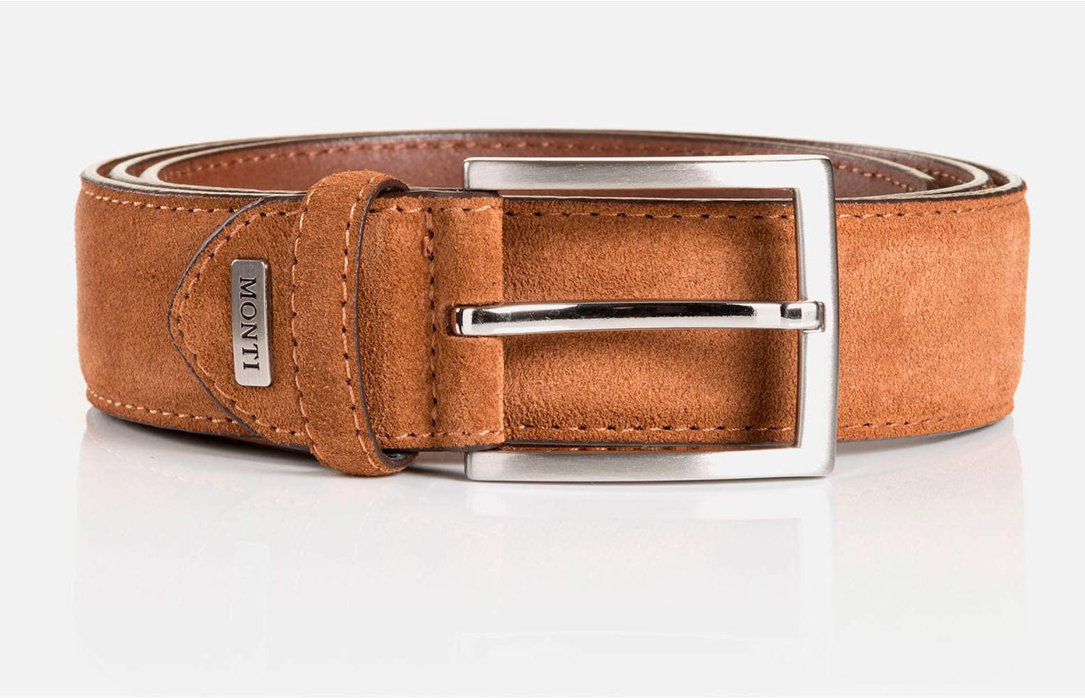 MONTI Ledergürtel, 3,5 cm breit, Business-Casual, Veloursleder, kürzbar MONTI Ledergürtel, 3,5 cm breit, Business-Casual, Veloursleder, kürzbar von MONTI