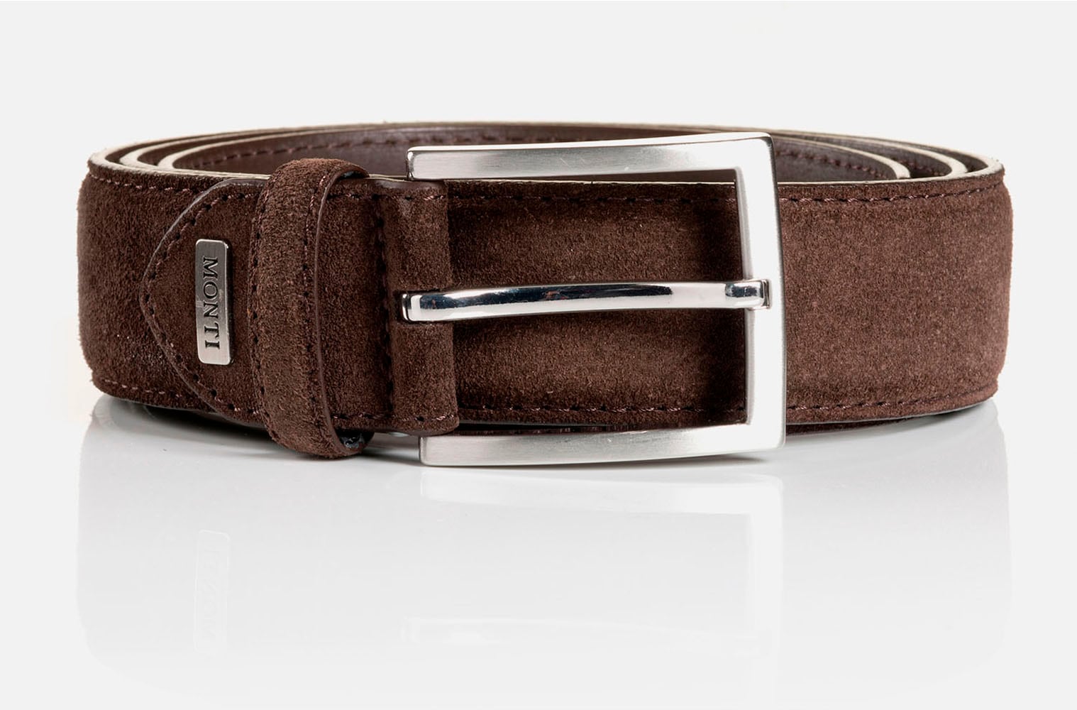 MONTI Ledergürtel, 3,5 cm breit, Business-Casual, Veloursleder, kürzbar MONTI Ledergürtel, 3,5 cm breit, Business-Casual, Veloursleder, kürzbar von MONTI