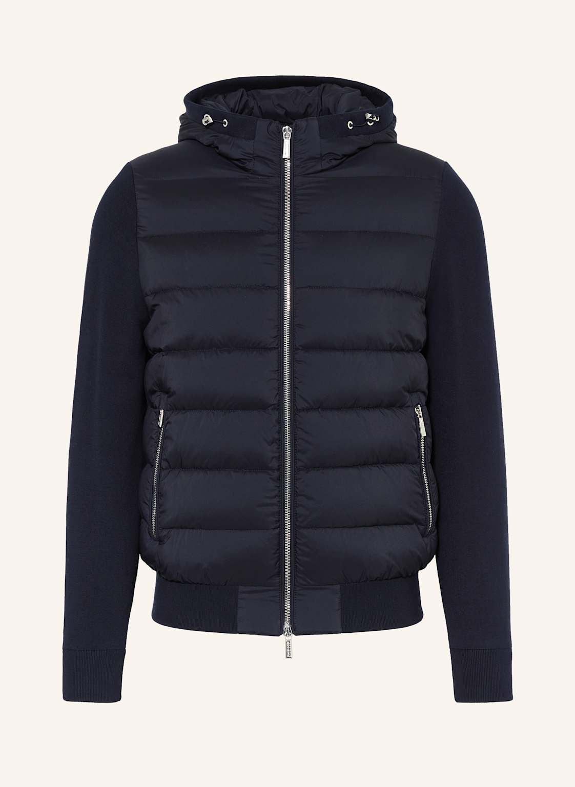 Moorer Daunenjacke Lenz Im Materialmix blau Moorer Daunenjacke Lenz Im Materialmix blau von MOORER
