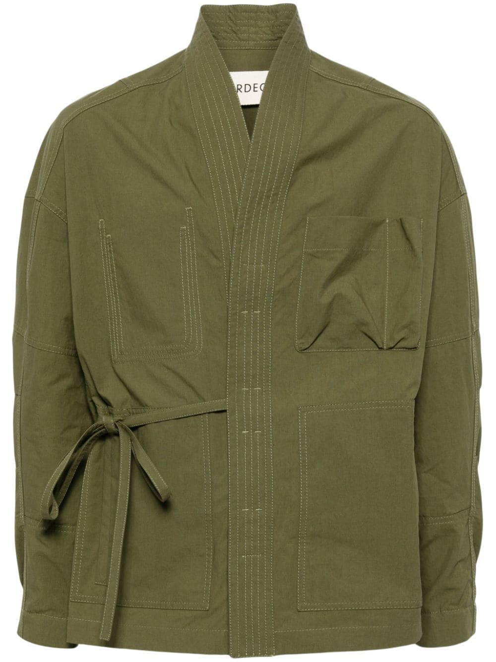 MORDECAI multi-pocket wrap-around jacket - Green von MORDECAI