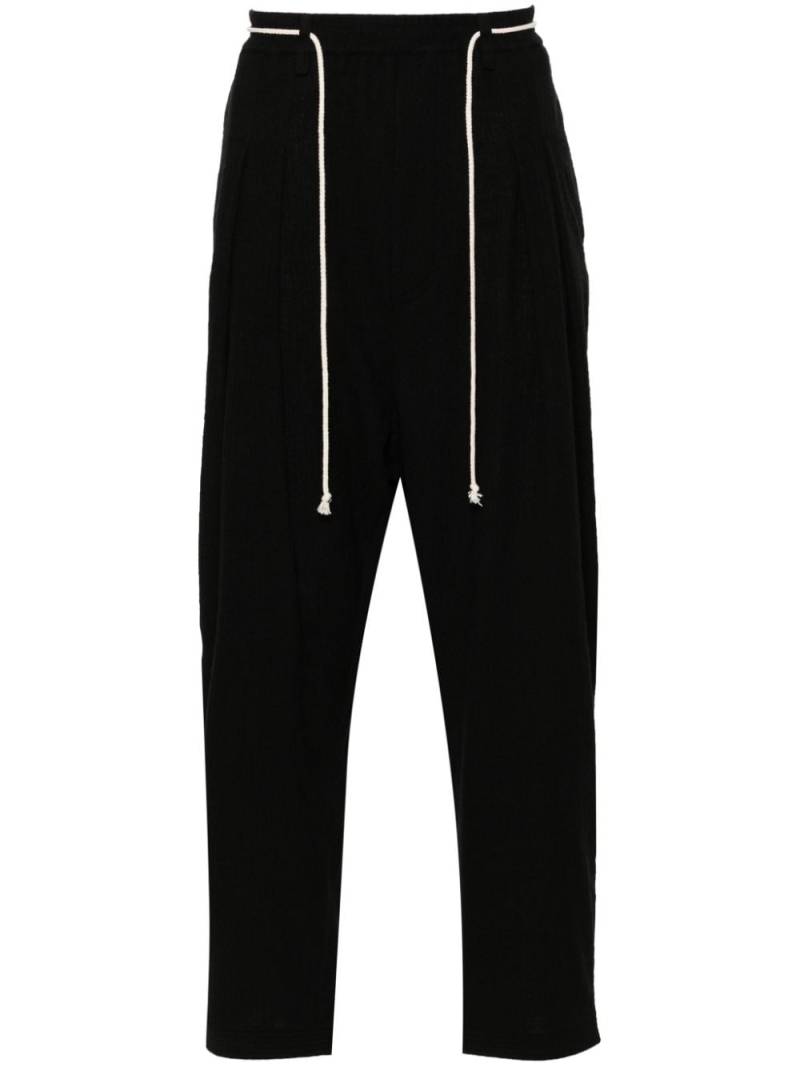 MORDECAI pleated drawstring trousers - Black von MORDECAI