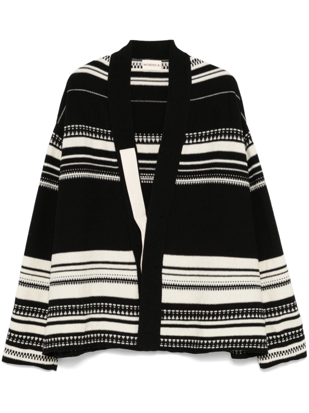 MORDECAI striped cardigan - Black von MORDECAI