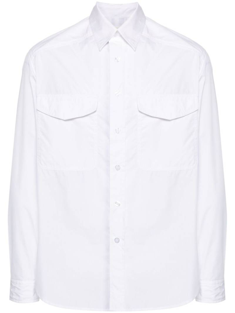 MORDECAI striped-print poplin shirt - White von MORDECAI