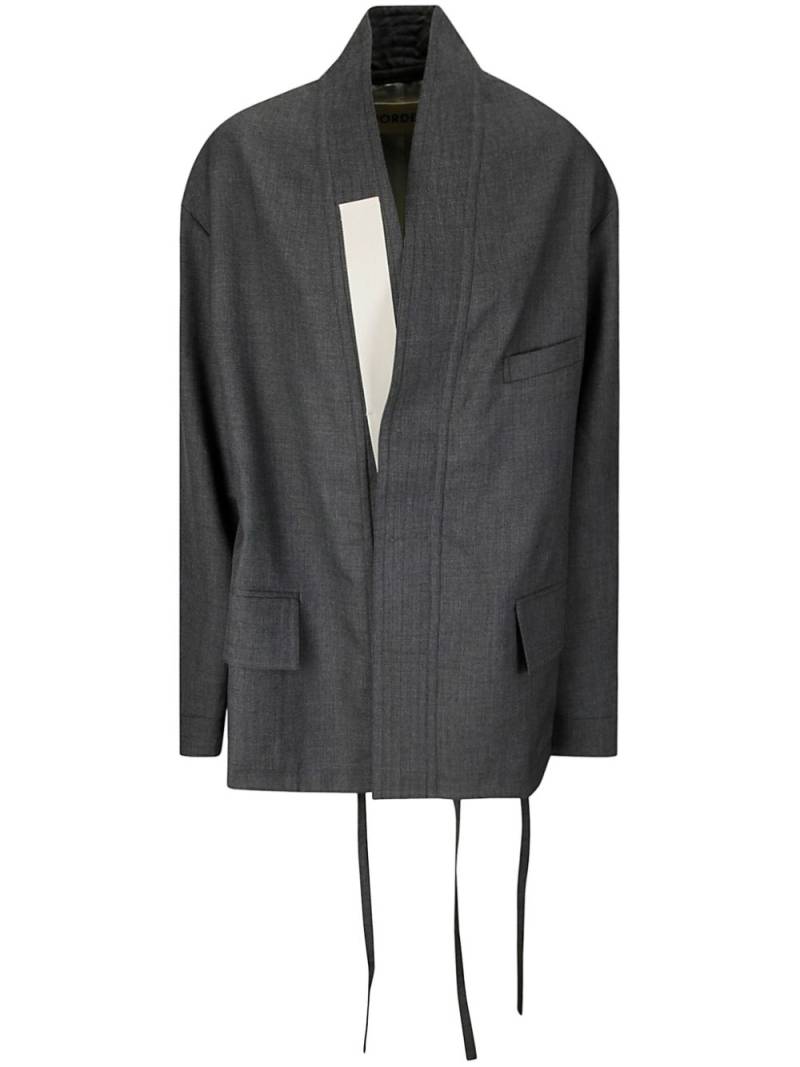 MORDECAI wrap suit jacket - Grey von MORDECAI