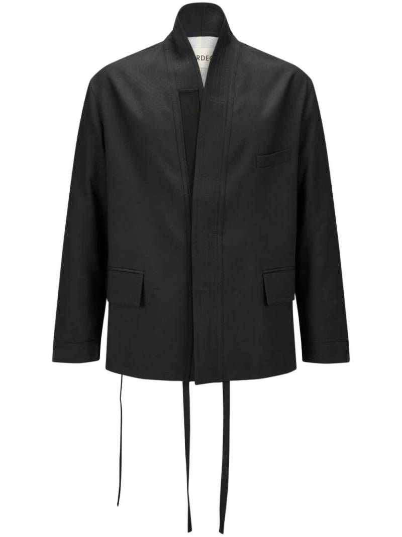 MORDECAI wrap wool jacket - Black von MORDECAI