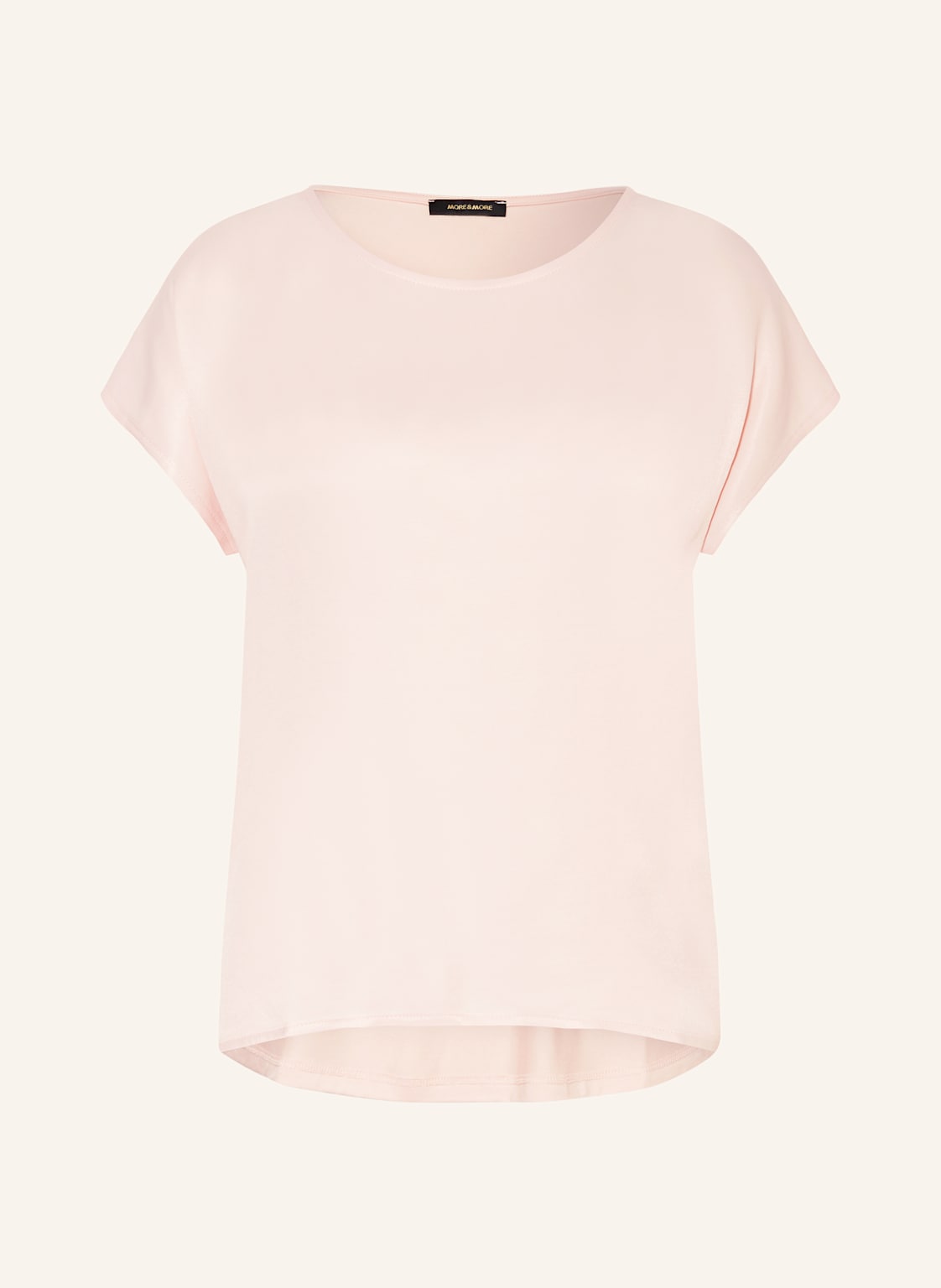 More & More Blusenshirt Im Materialmix rosa von MORE & MORE
