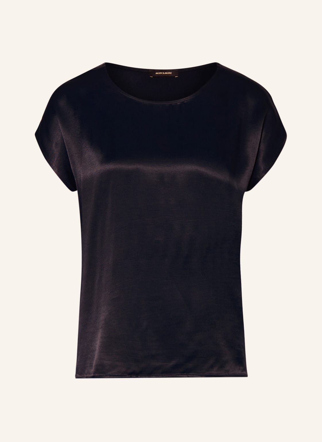 More & More T-Shirt Im Materialmix blau More & More T-Shirt Im Materialmix blau von MORE & MORE