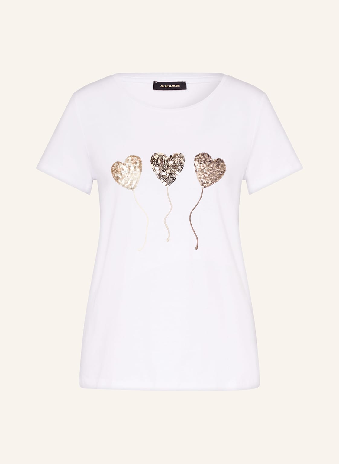 More & More T-Shirt Mit Pailletten weiss More & More T-Shirt Mit Pailletten weiss von MORE & MORE