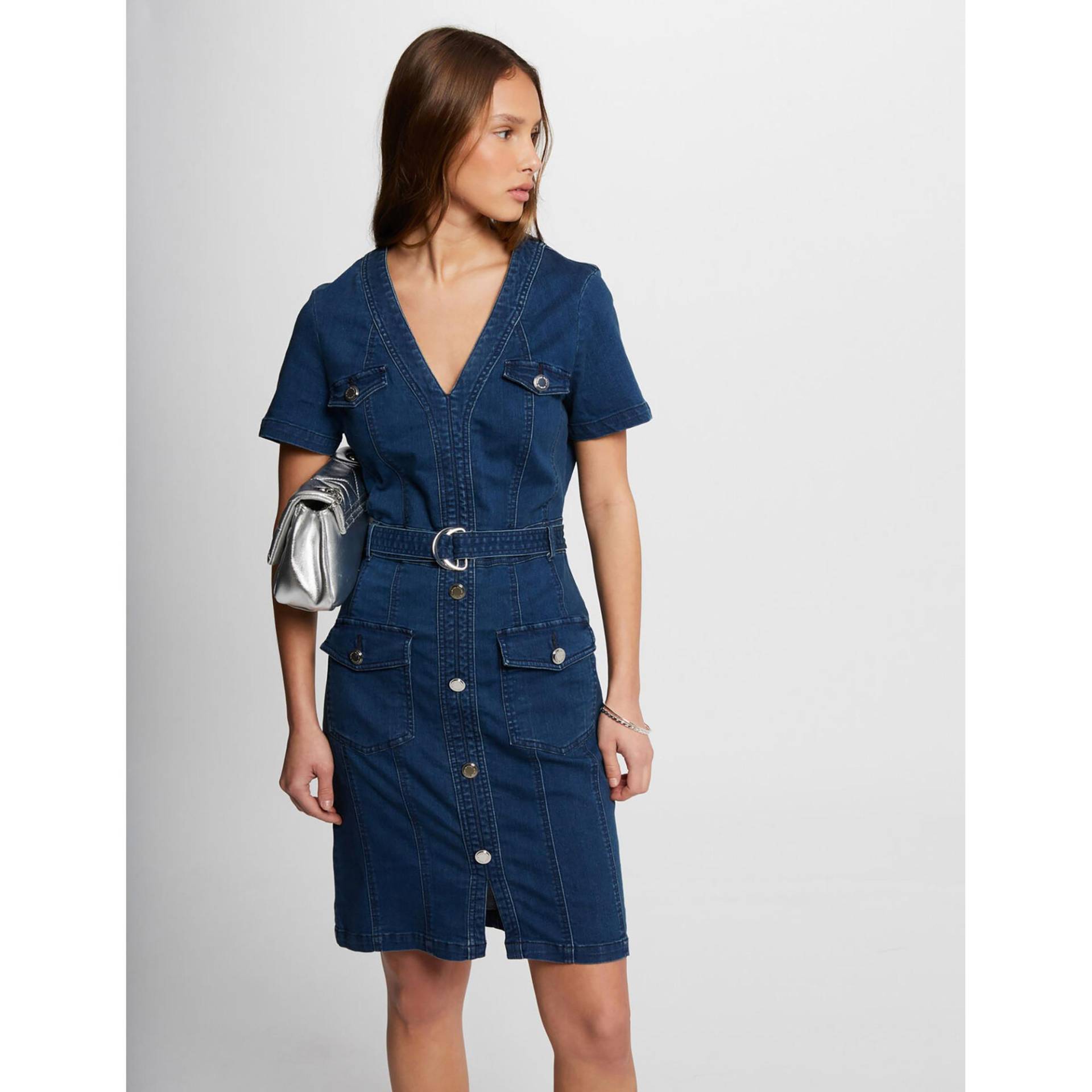 Morgan - Kleid, für Damen, Blau Denim, Größe 42 von Morgan