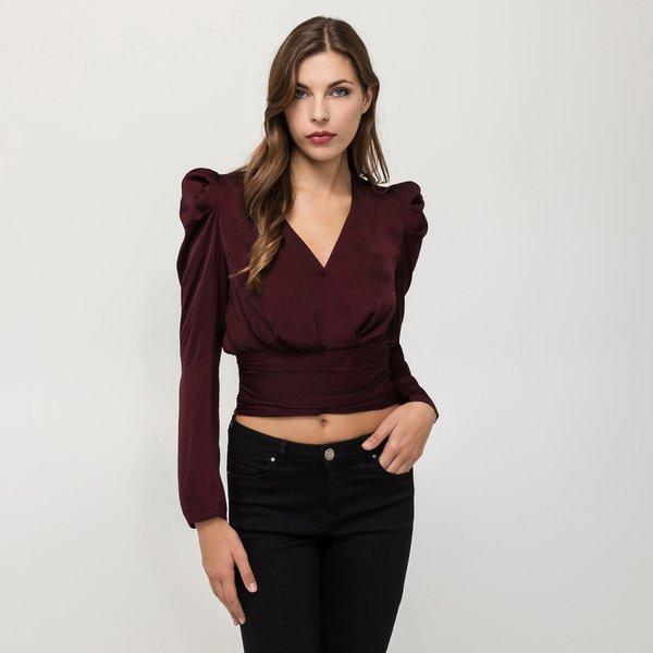 Bluse, Langarm Damen Pflaume 42 von MORGAN