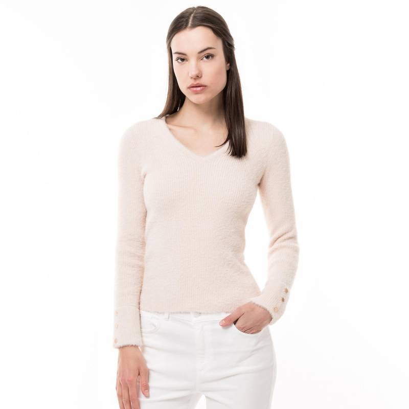 Morgan - Pullover, V-Neck, für Damen, Hellrosa, Größe XL von Morgan