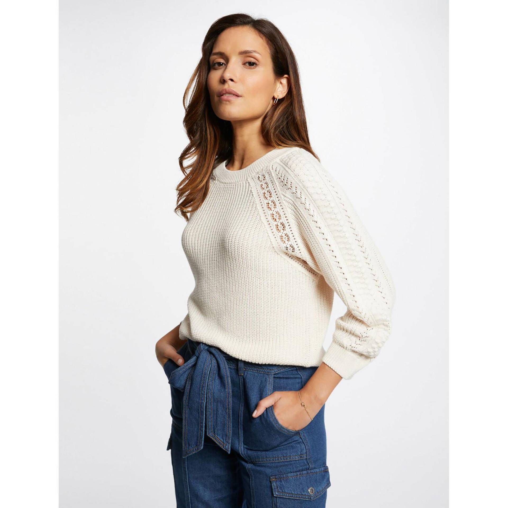 Pullover Damen Elfenbein S von MORGAN