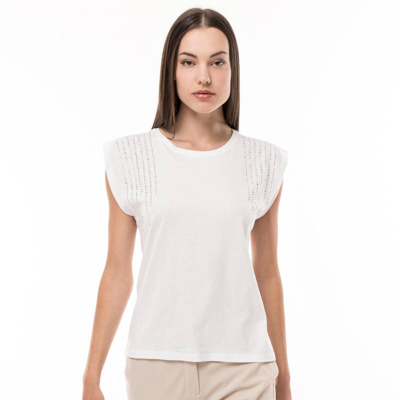 T-shirt Damen Ecru M von MORGAN