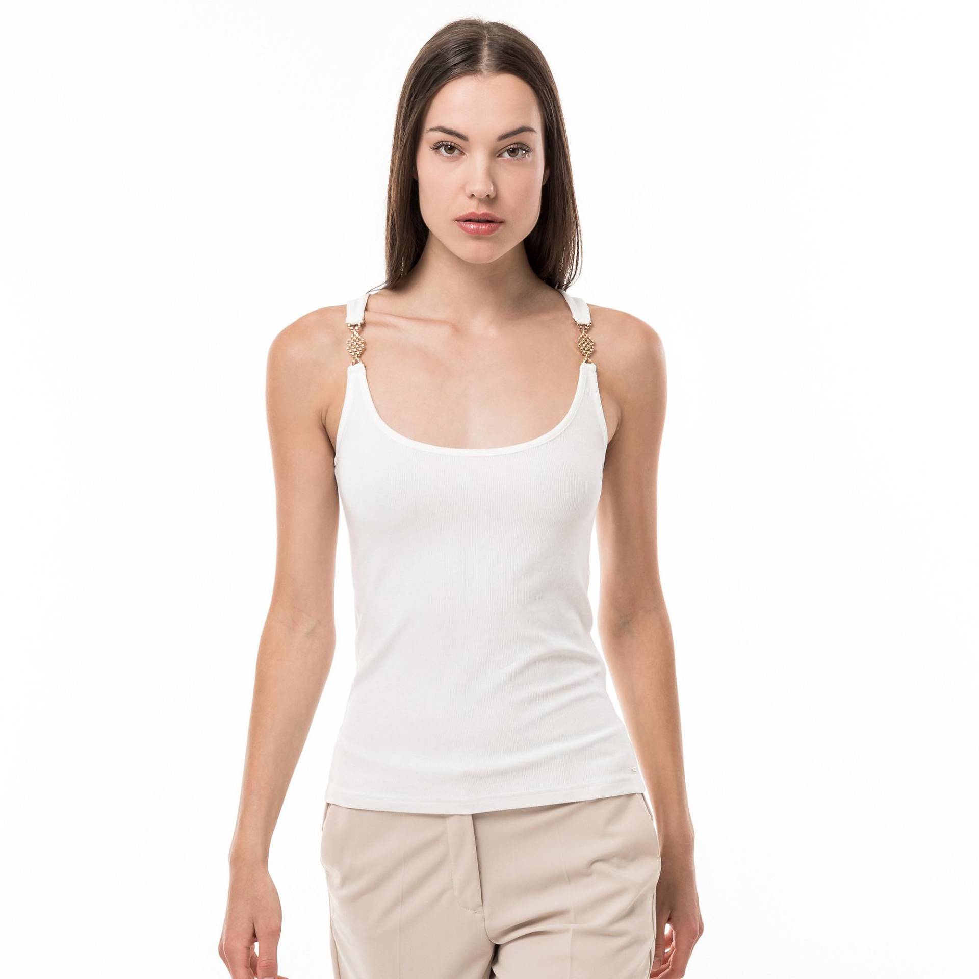 T-shirt Damen Ecru M von MORGAN