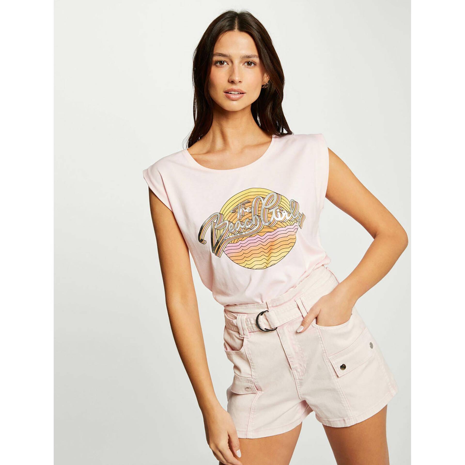 T-shirt Damen Hellrosa XS von MORGAN