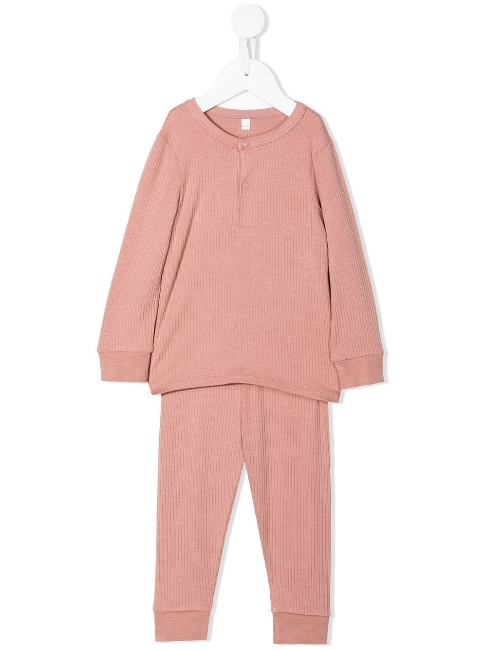 MORI ribbed knit pajama set - Pink von MORI