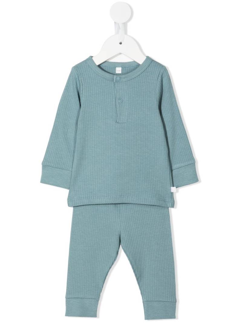 MORI ribbed knit pajamas - Blue von MORI