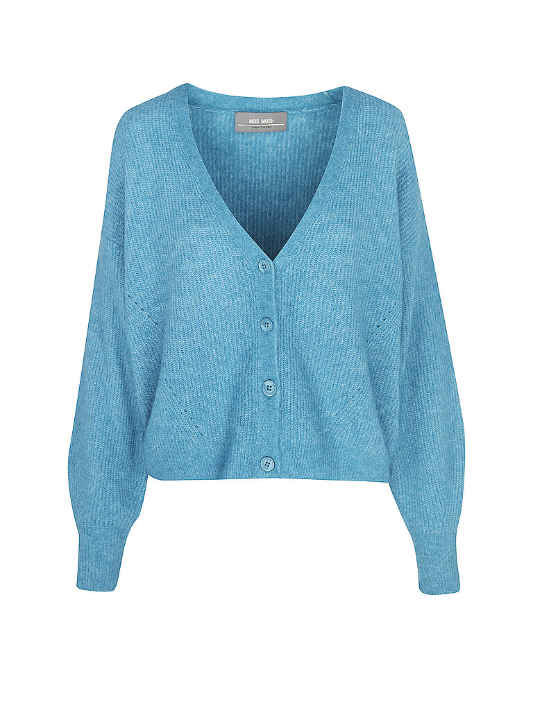 MOS MOSH Strickjacke MMTHORAV hellblau | L von MOS MOSH