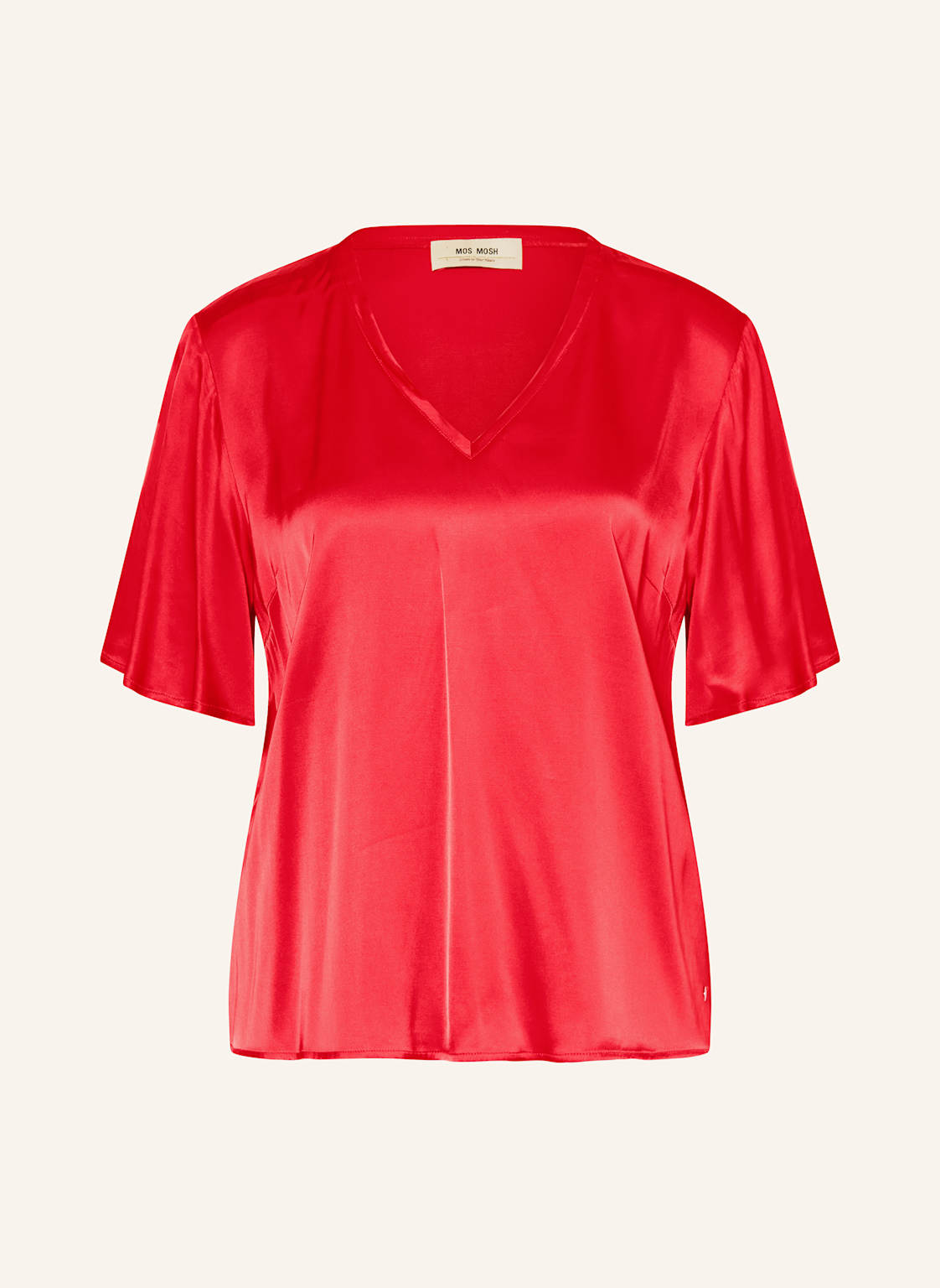 Mos Mosh Blusenshirt Mmevie Aus Satin rot Mos Mosh Blusenshirt Mmevie Aus Satin rot von MOS MOSH