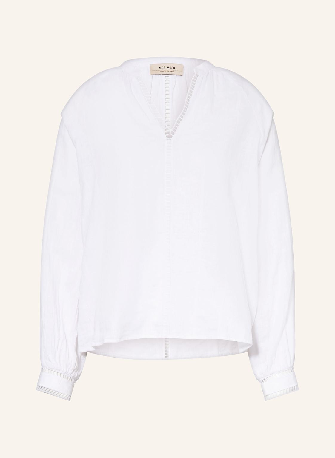 Mos Mosh Blusenshirt Mmzeina Mit Leinen weiss Mos Mosh Blusenshirt Mmzeina Mit Leinen weiss von MOS MOSH