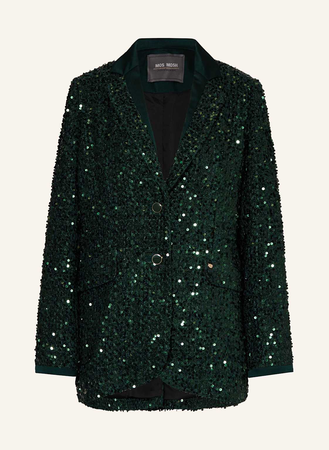 Mos Mosh Bouclé-Blazer Mmcarys Mit Pailletten gruen Mos Mosh Bouclé-Blazer Mmcarys Mit Pailletten gruen von MOS MOSH