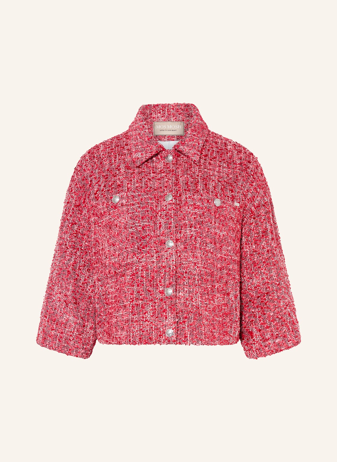 Mos Mosh Bouclé-Jacke Mmpenn Mino pink Mos Mosh Bouclé-Jacke Mmpenn Mino pink von MOS MOSH