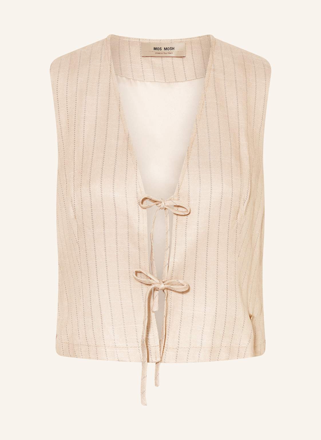 Mos Mosh Cropped-Weste Mmelva Inah beige Mos Mosh Cropped-Weste Mmelva Inah beige von MOS MOSH