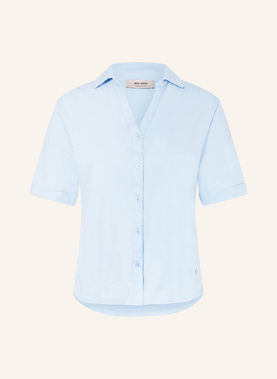 Mos Mosh Hemdbluse Aus Jersey Mmaila blau Mos Mosh Hemdbluse Aus Jersey Mmaila blau von MOS MOSH
