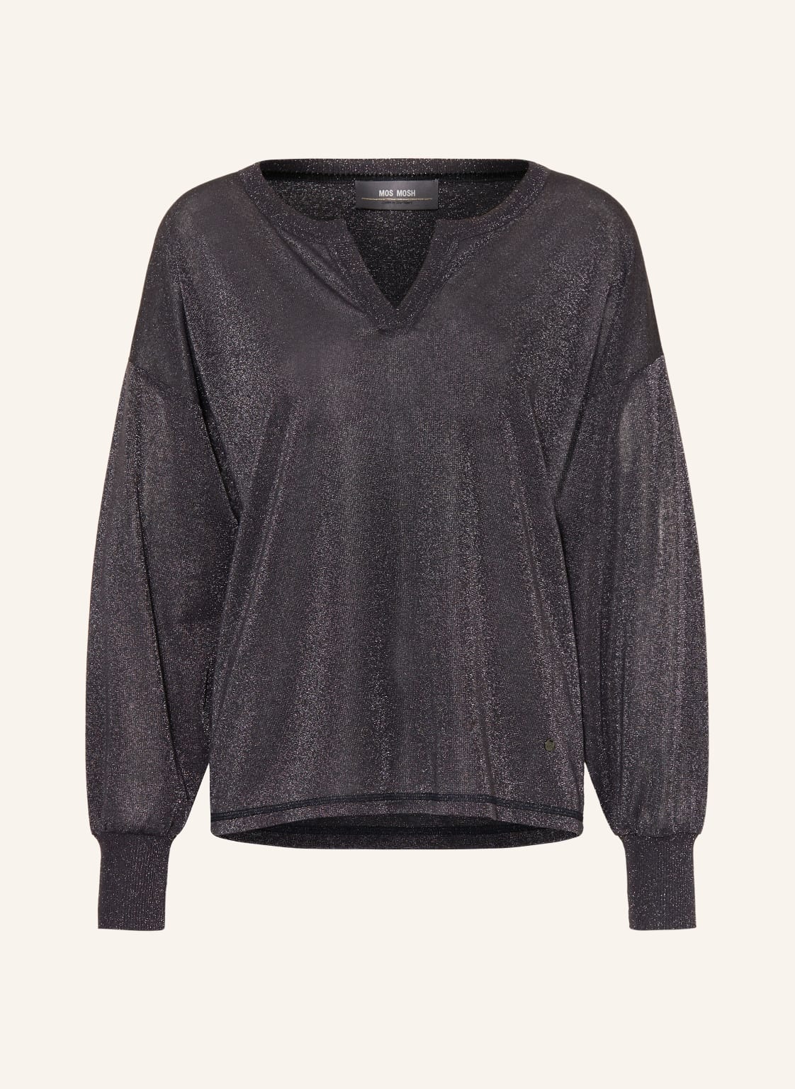 Mos Mosh Pullover Mmkilana Mit Glitzergarn grau von MOS MOSH