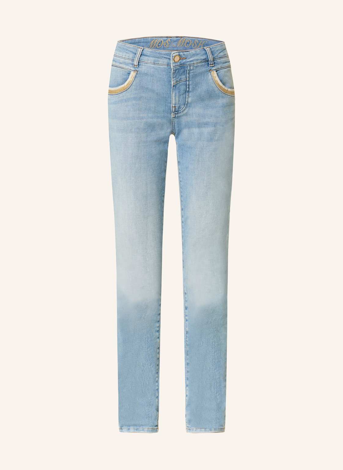 Mos Mosh Straight Jeans Mmnaomi Mit Paillettenbesatz blau von MOS MOSH