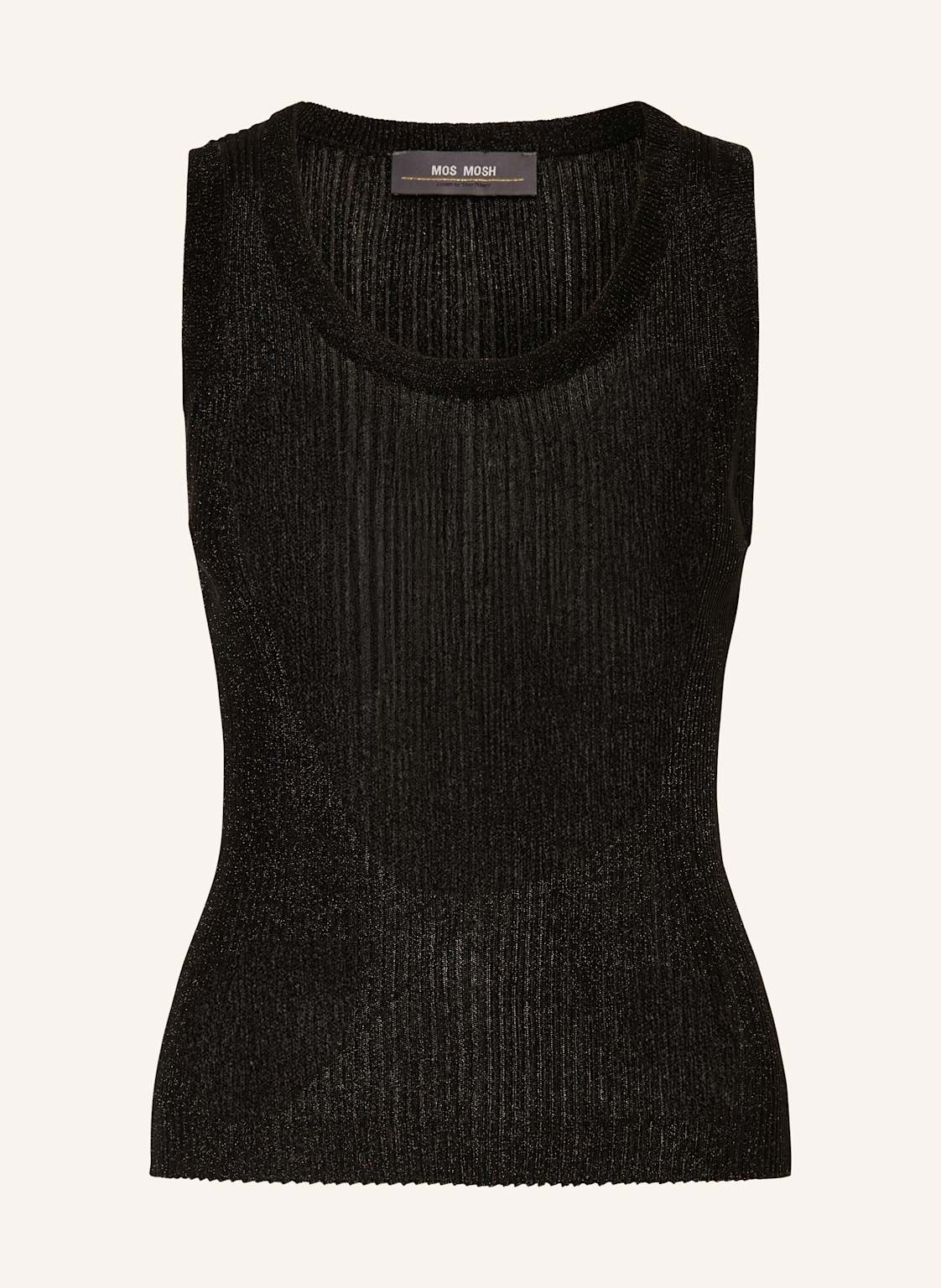 Mos Mosh Stricktop Mmrelana Mit Glanzgarn schwarz Mos Mosh Stricktop Mmrelana Mit Glanzgarn schwarz von MOS MOSH