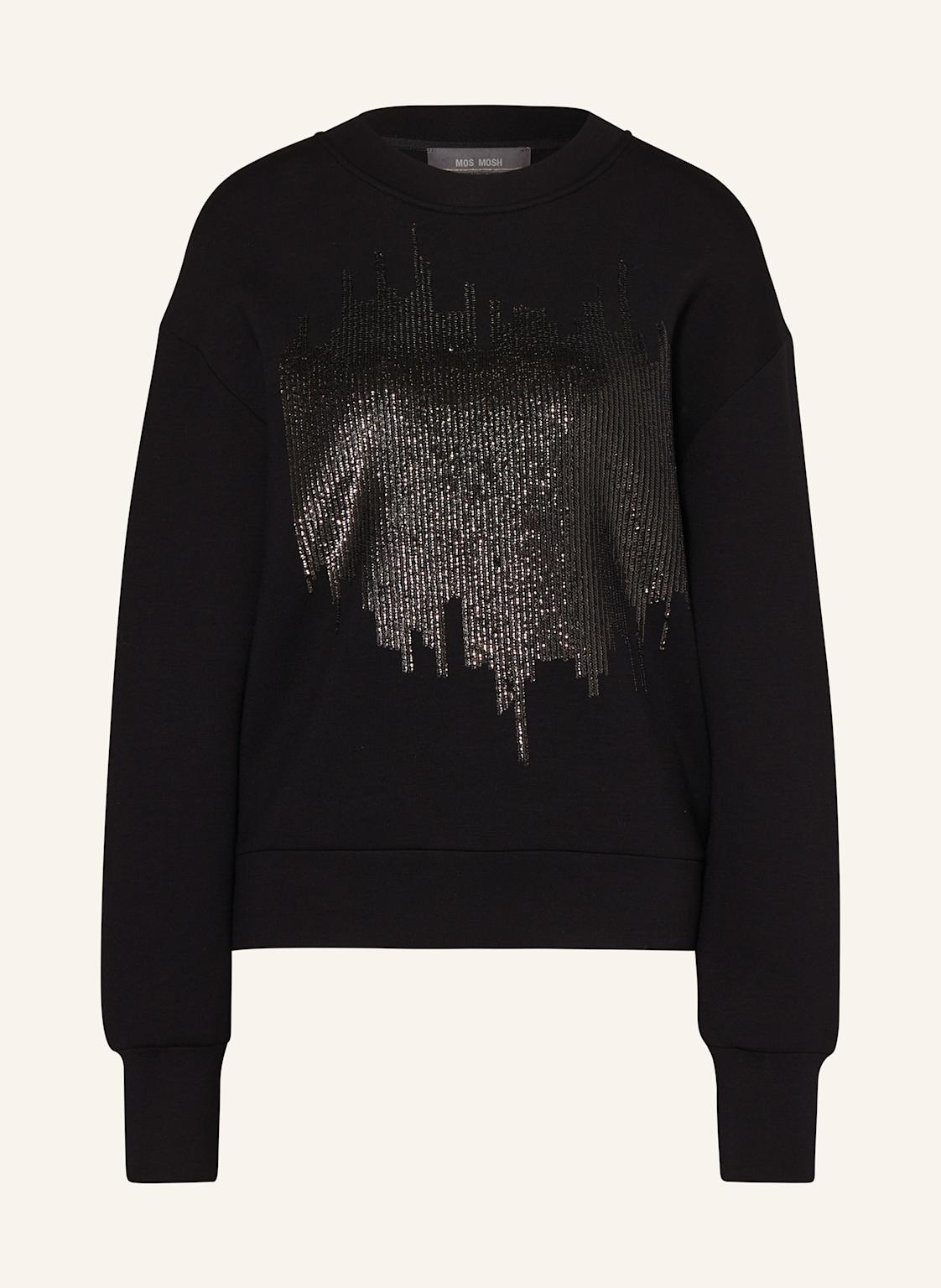 Mos Mosh Sweatshirt Mmdakota Mit Schmucksteinen schwarz von MOS MOSH