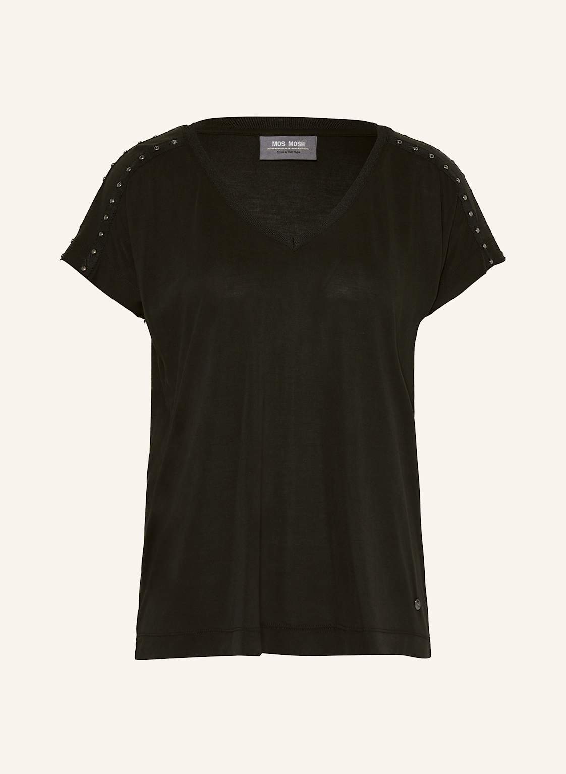 Mos Mosh T-Shirt Mmnarelle Mit Nieten schwarz Mos Mosh T-Shirt Mmnarelle Mit Nieten schwarz von MOS MOSH