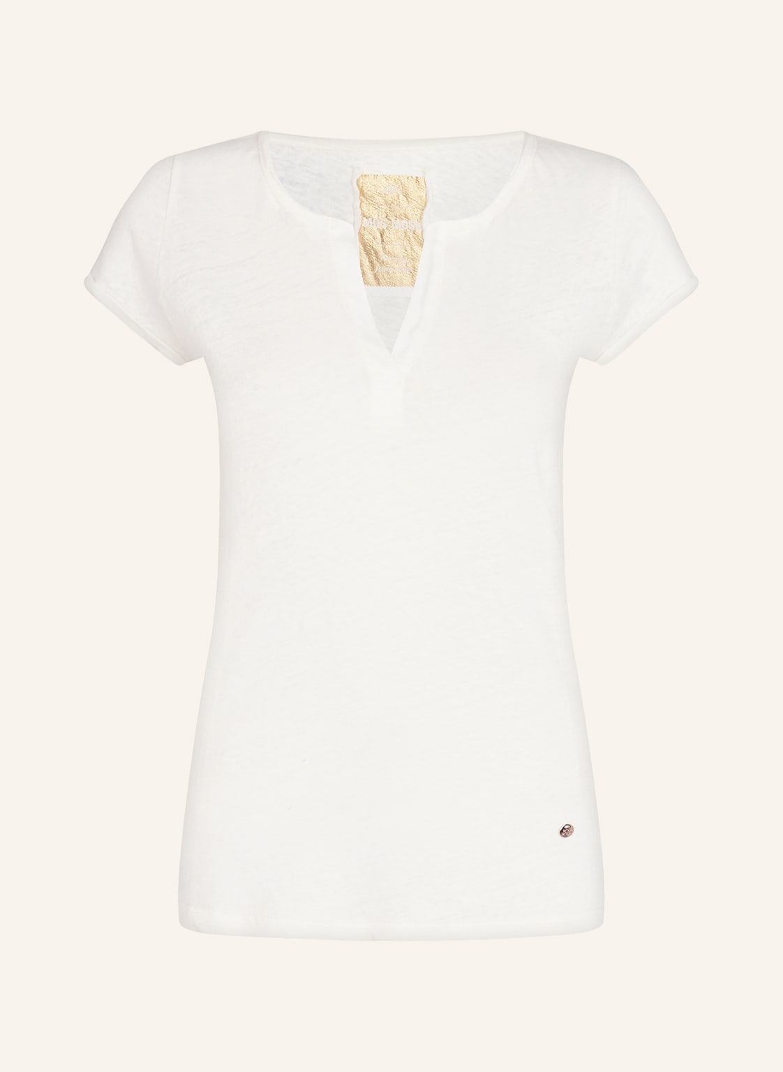 Mos Mosh T-Shirt Troy Mit Leinen weiss Mos Mosh T-Shirt Troy Mit Leinen weiss von MOS MOSH