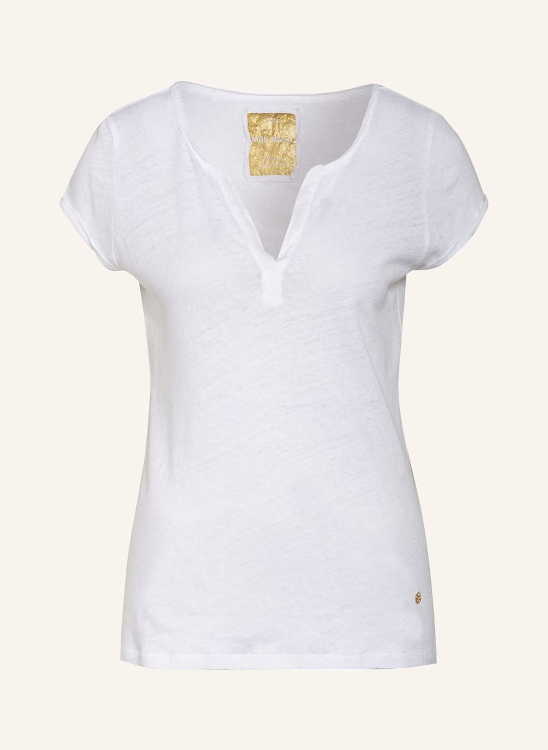 Mos Mosh T-Shirt Troy Mit Leinen weiss Mos Mosh T-Shirt Troy Mit Leinen weiss von MOS MOSH