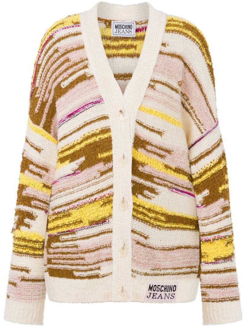 MOSCHINO JEANS V-neck cardigan - White von MOSCHINO JEANS