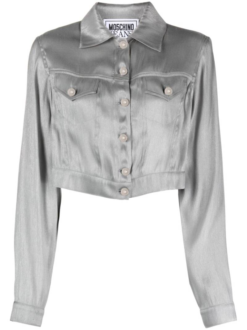 MOSCHINO JEANS button-up cropped jacket - Grey von MOSCHINO JEANS