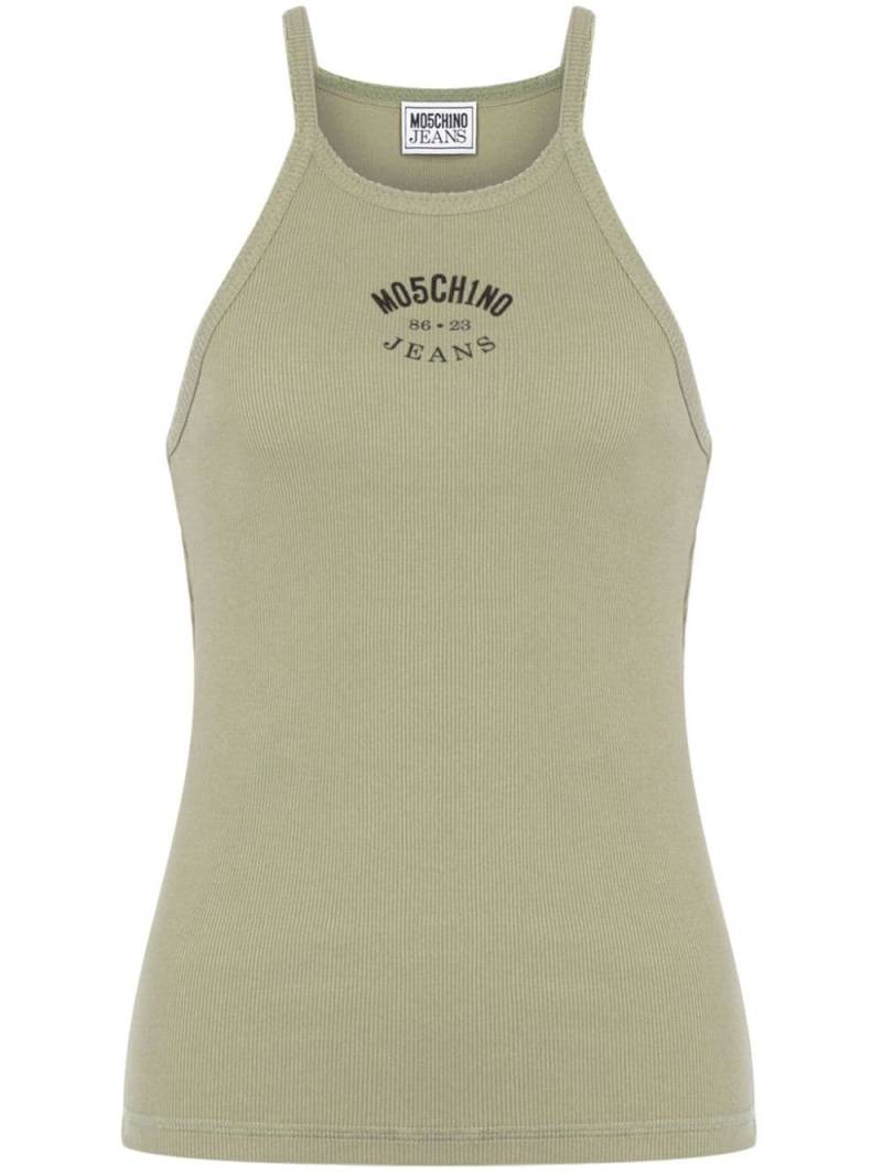 MOSCHINO JEANS cotton blend logo tank top - Green von MOSCHINO JEANS