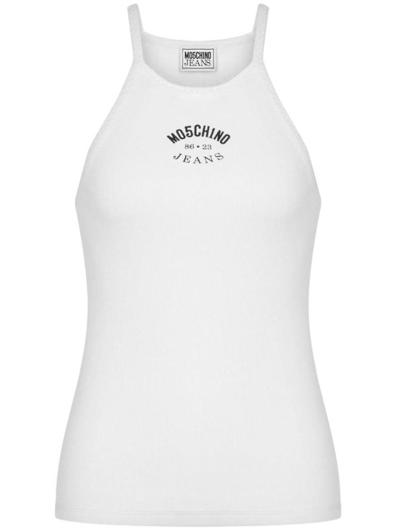 MOSCHINO JEANS cotton blend logo tank top - White von MOSCHINO JEANS