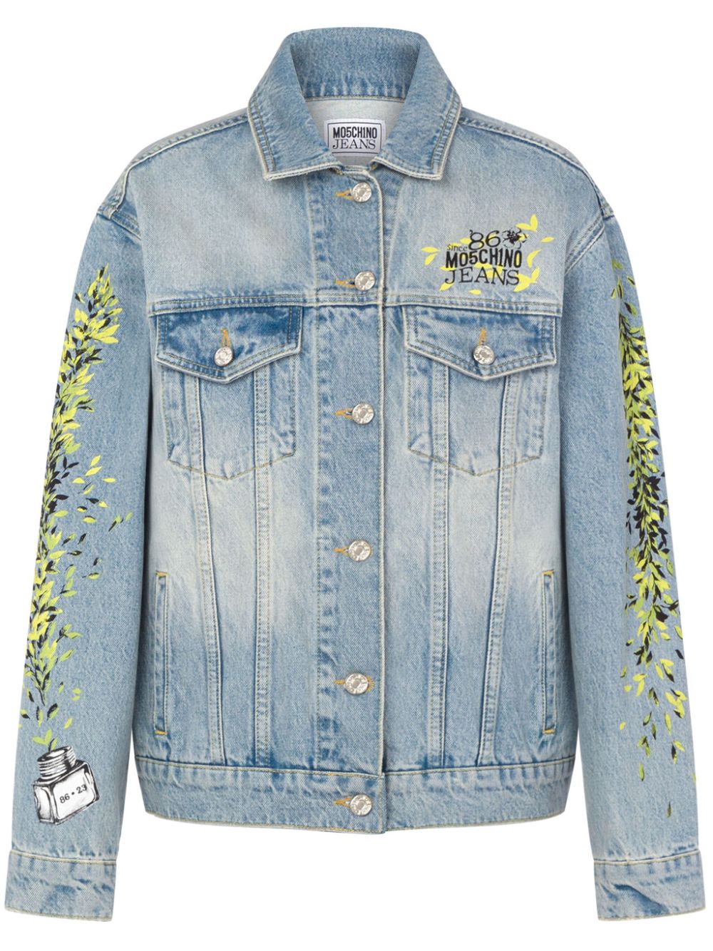 MOSCHINO JEANS cotton embroidered denim jacket - Blue von MOSCHINO JEANS