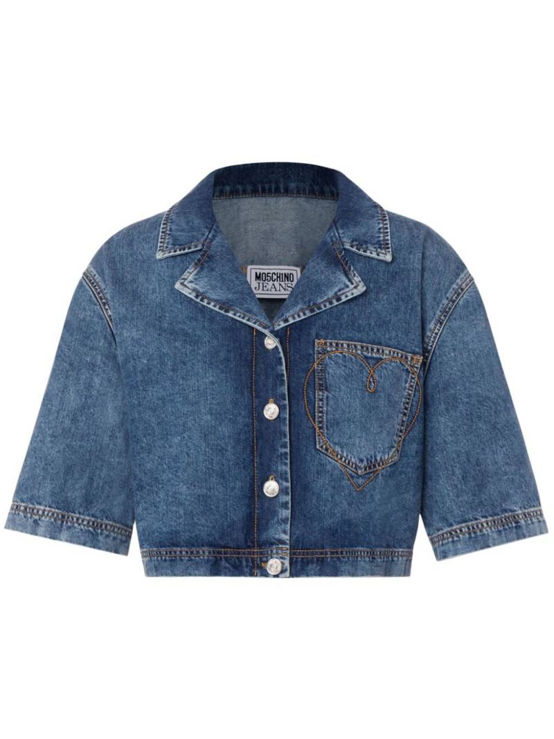 MOSCHINO JEANS cropped denim shirt - Blue von MOSCHINO JEANS