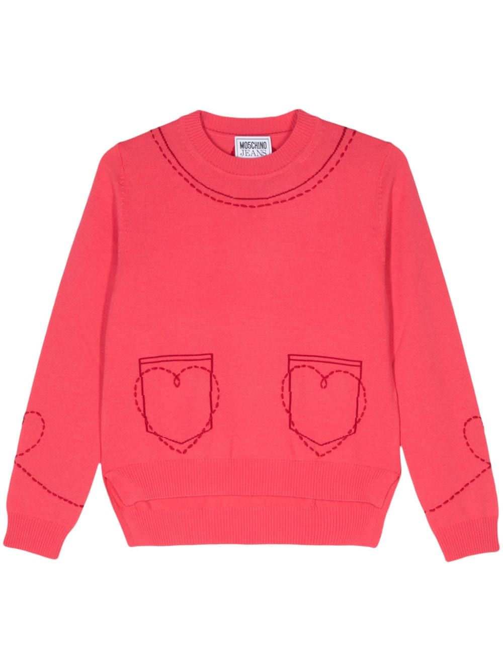 MOSCHINO JEANS decorative-stitching jumper - Pink von MOSCHINO JEANS