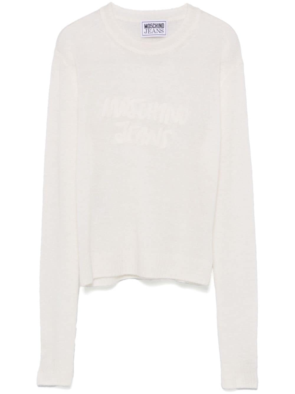 MOSCHINO JEANS embroidered-logo sweater - Neutrals von MOSCHINO JEANS