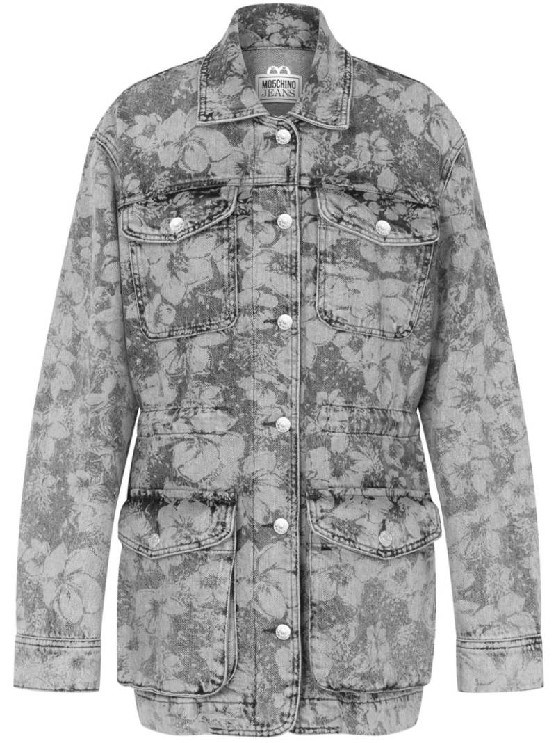 MOSCHINO JEANS floral-print cotton jacket - Grey von MOSCHINO JEANS