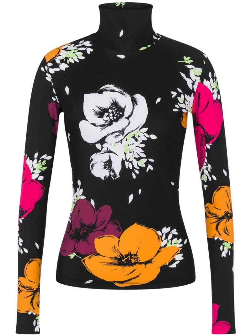 MOSCHINO JEANS floral print turtleneck blouse - Black von MOSCHINO JEANS