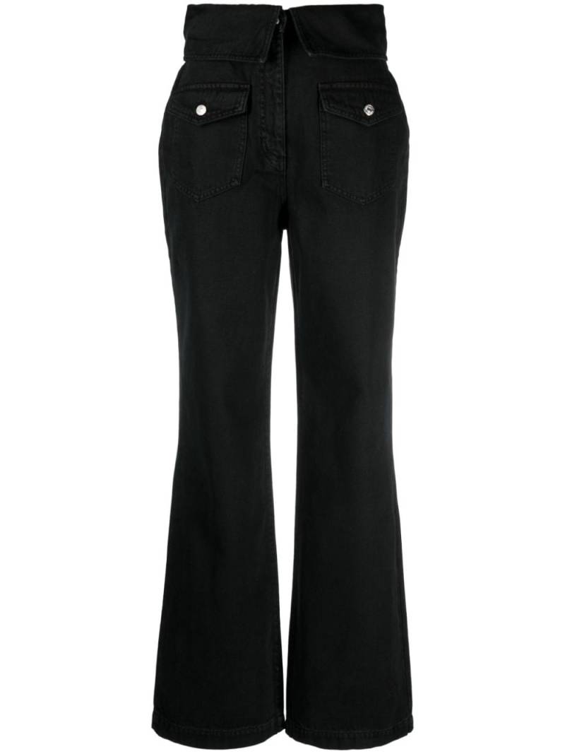 MOSCHINO JEANS folded-edge flared jeans - Black von MOSCHINO JEANS