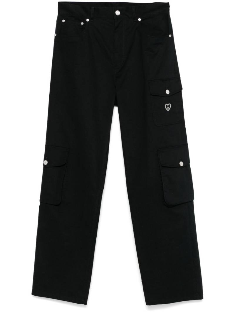 MOSCHINO JEANS gabardine-weave cargo pants - Black von MOSCHINO JEANS